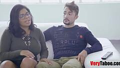 Latina stepsisters, why fight when you can share his big cock?