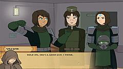 Two sexy older women give spirit blowjob