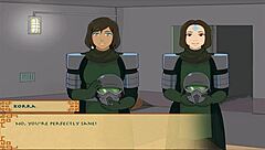 Two sexy older women give spirit blowjob