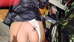 Wife Bent Over And Fucked In Swinger Club Reception On Black Halloween Night