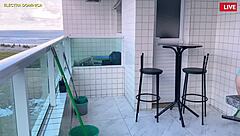 Hired a maid in shorts with a delightful ass