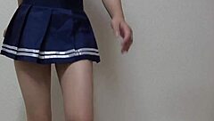 Kotono Morishita In Uniform On Desk