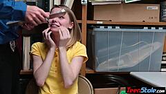 is the crying russian teen thief getting punished with a fuck