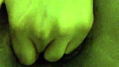 Heaven home alone fingering ebony pussy intensely