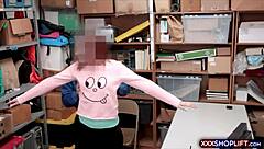 Cute Redhead Shoplifter Punished With Doggystyle Fucking And Blowjob