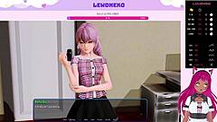 Vtuber LewdNeko Plays Harem Hotel Part 13 With Maid And Slave Scenes