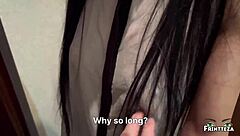 Stepmom bends over for stepson in yoga roleplay.