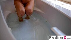 Eroticax: MILF's Passionate Pussy Licking and Big Cock Fucking in Bathroom