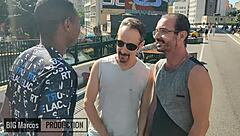 Naughty Guy Hunts And Gets Fucked By Two