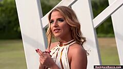 russian secretary takes double penetration with monster cock