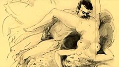 Vintage Erotic Illustration From Antique Anime Hentai