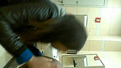 ebony sluts lick asses in bathroom compilation with cum and sex