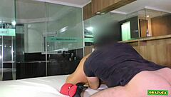 i fell in love with this sexy latina brunette's moans during deepthroat.