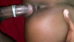 Cheating ebony girlfriend takes big black cock