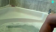 Real milf gets steamy in the bath