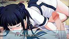 check out this schoolgirl giving a handjob in majikoi s kokoro-h3 hentai.