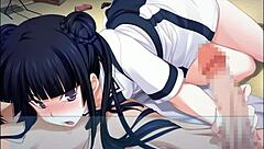 check out this schoolgirl giving a handjob in majikoi s kokoro-h3 hentai.