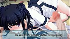 check out this schoolgirl giving a handjob in majikoi s kokoro-h3 hentai.